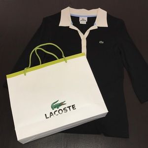Lacoste woman’s 3/4 sleeve with gift bag!! 🎁